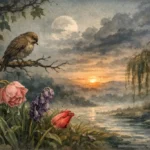 Şevki Yok şiirinde hasret ve hüzün duygusunu yansıtan melankolik bahar manzarası