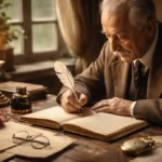 Büyü Şiiri İncelemesi – Orhan Seyfi Orhon | Zihniyet, Tema, Dil Orhan Seyfi Orhon’un “Büyü” şiirinin estetik atmosferini yansıtan, yazı masasında şiir defteri ve tüy kalemle kurulan sembolik sahne