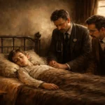 Hasta şiirinde geçen hasta çocuk, doktor ve okul müdürünü betimleyen sahne