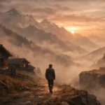 Ahmet Kutsi Tecer’in Kaybolan Ses şiirindeki memleketçi duyarlılığı yansıtan dağlar ve yalnız figür